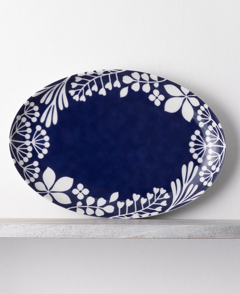 Noritake Bluefjord 16" Oval Platter