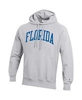 Men's Champion Heathered Gray Florida Gators Big and Tall Reverse Weave Fleece Pullover Hoodie Sweatshirt