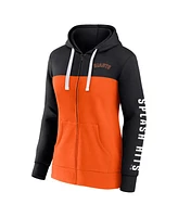 Women's Fanatics Black, Orange San Francisco Giants Take The Field Colorblocked Hoodie Full-Zip Jacket