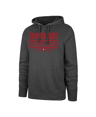 Men's '47 Brand Pewter Tampa Bay Buccaneers Box Out Headline Pullover Hoodie