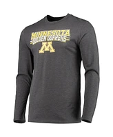 Men's Concepts Sport Maroon, Heathered Charcoal Minnesota Golden Gophers Meter Long Sleeve T-shirt and Pants Sleep Set