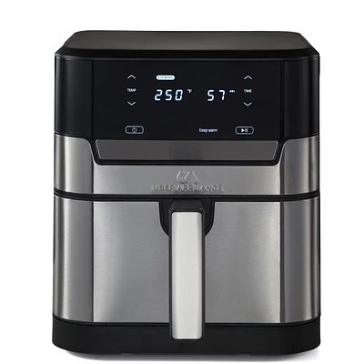Uber Appliance Air fryer Xl Premium - 7 Quart Stainless Steel - Pfoa/Ptfe Free Ceramic non stick
