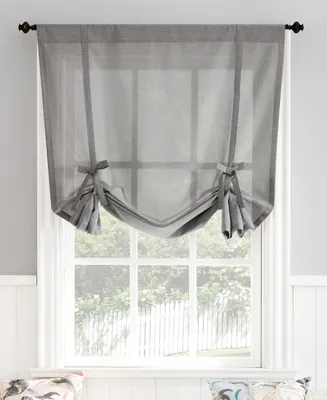 Noah Heathered Texture Semi-Sheer Rod Pocket Window Tie-up Shade