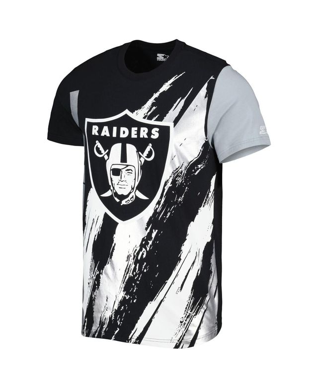 Men's Starter Black Las Vegas Raiders Extreme Defender T-shirt