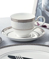 Noritake Odessa Platinum Set of 4 Saucers, Service For 4