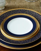 Noritake Odessa Cobalt Gold Set of 4 Bread Butter and Appetizer Plates, Service For 4
