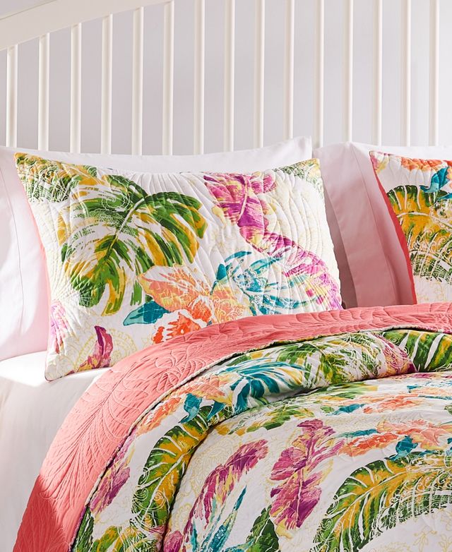 Greenland Home Fashions Tropics Coastal Palm Sham, Standard