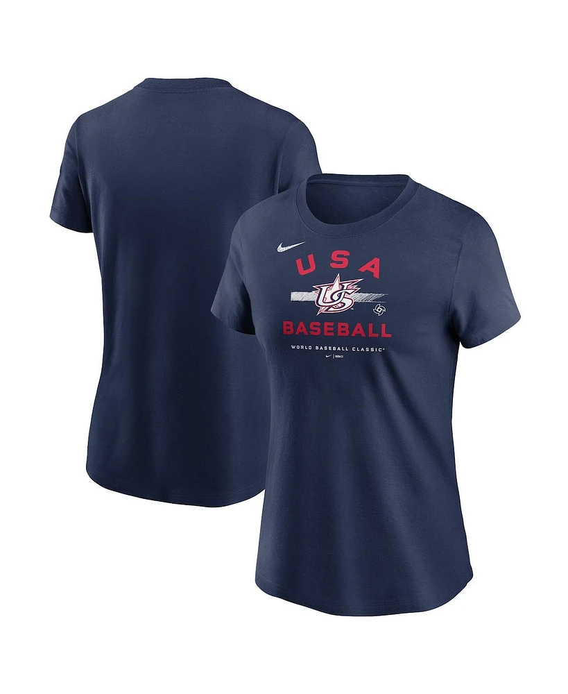 Women's Nike Navy Usa Baseball 2023 World Baseball Classic Country T-shirt