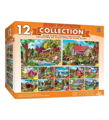 MasterPieces Alan Giana Jigsaw Puzzle Collection - 12 Pack for Adults