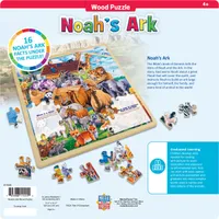 Masterpieces Wood Fun Facts - Noah's Ark 48 Piece Wood Jigsaw Puzzle