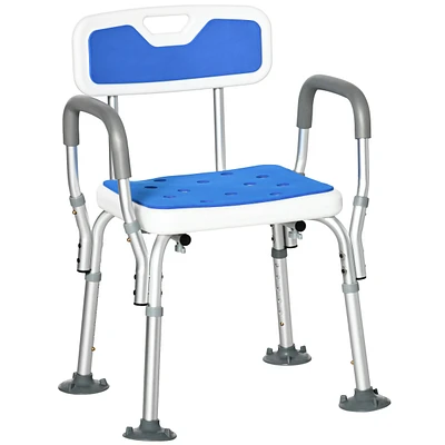 Homcom Eva Padded Bath Seat with Adjustable Height, 299 lbs. Capacity