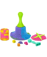Kinetic Sand Squish N Create with Blue, Yellow, and Pink Play Sand