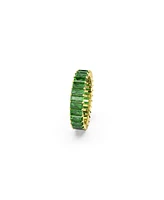 Swarovski Crystal Baguette Cut Green Matrix Ring