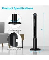 42'' Tower Fan Smart Display Panel 12H Timer 80 Degree Oscillating w/Remote