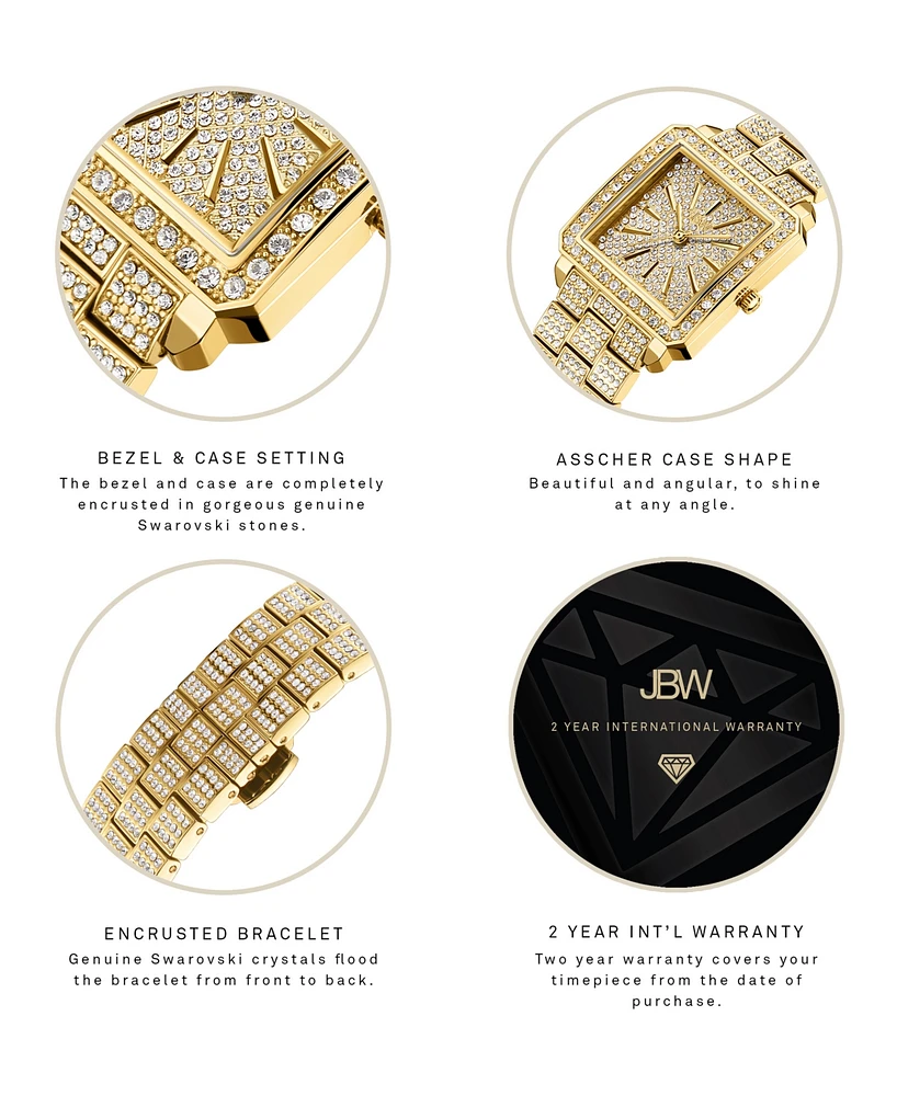 Jbw Women's Cristal 18k Gold-plated Stainless Steel Watch, 28mm