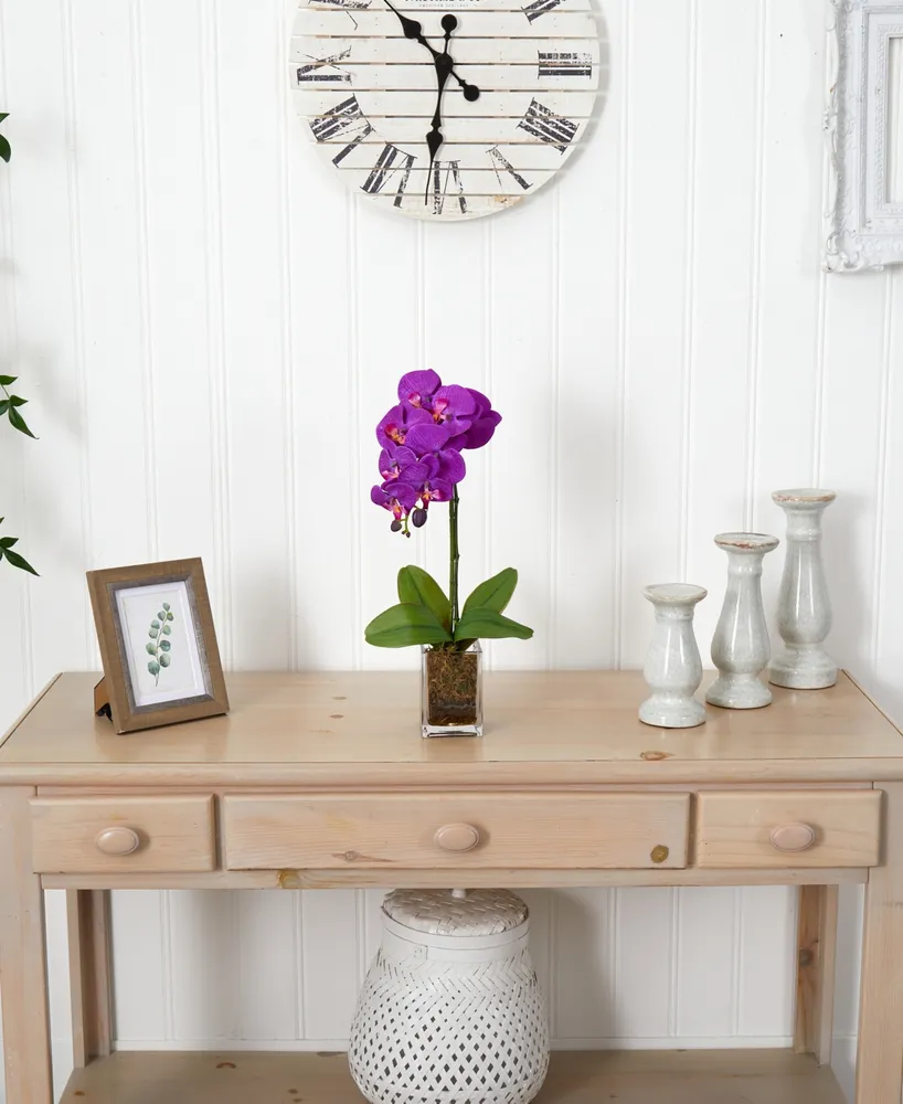 24" Orchid Phalaenopsis Artificial Arrangement in Vase