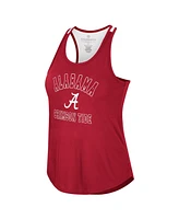 Women's Colosseum Crimson Alabama Crimson Tide 10 Days Racerback Scoop Neck Tank Top
