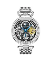 Stuhrling Men's Legacy Silver-tone Stainless Steel , Two-Tone Dial , 45mm Round Watch