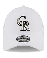 Men's New Era White Colorado Rockies League Ii 9FORTY Adjustable Hat