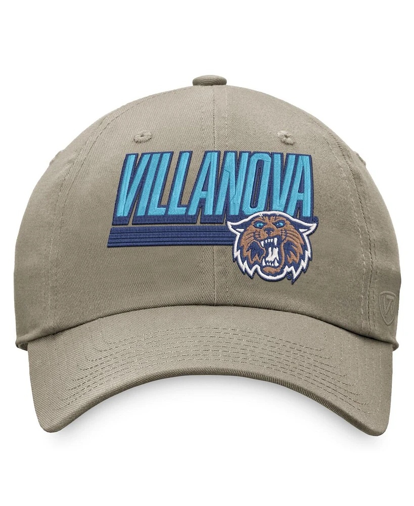Men's Top of the World Khaki Villanova Wildcats Slice Adjustable Hat