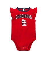 Infant Boys and Girls Red, Heather Gray St. Louis Cardinals Little Fan Two-Pack Bodysuit Set