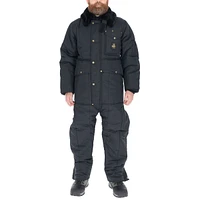 RefrigiWear Men's Iron-Tuff Insulated Coveralls with Hood - Heavy-Duty Cold Weather Gear for Extreme Conditions