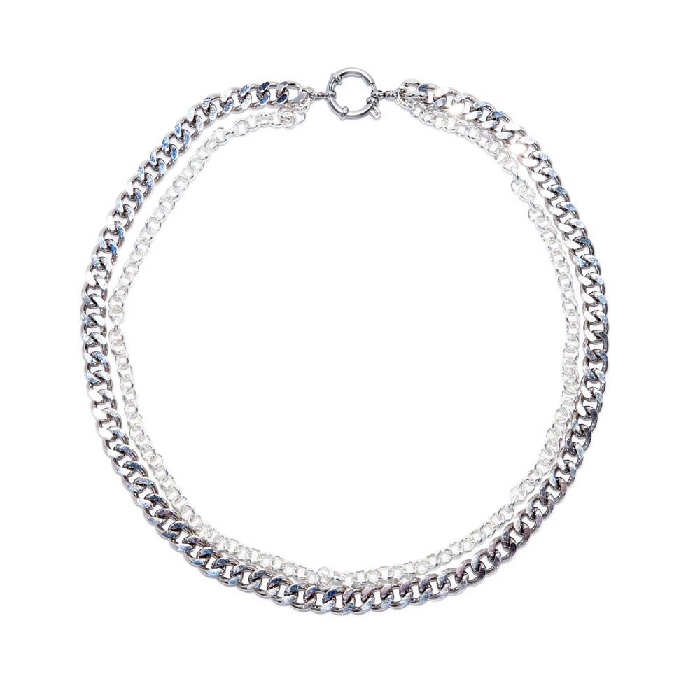 Platinum Plated Brass - Niki Necklace 17" For Women