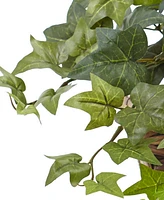 Nearly Natural Puff Ivy w/ Ledge Basket