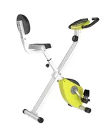 Soozier|Homcom Foldable Upright Training X-Bike with Magnetic Resisce