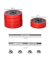 Soozier 66 lb. 2-in-1 Dumbbell Barbell Set Made for Tight Grip