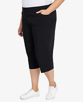 Alfred Dunner Plus Classic Allure Stretch Clamdigger Capri Pant