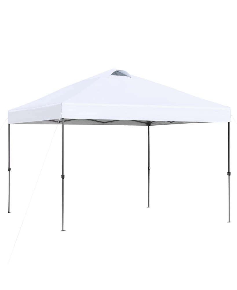 Outsunny 9.7' x 9.7' Pop Up Canopy Tent, Gazebo w/ Carry Bag, Dark