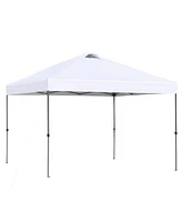 Outsunny 9.7' x 9.7' Pop Up Canopy Tent, Gazebo w/ Carry Bag, Dark