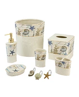 Avanti Antigua Starfish & Seashells Ceramic Soap/Lotion Dispenser