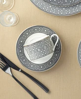 Noritake Infinity Graphite 4 Piece Cup Set, Service for 4
