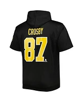 Men's Fanatics Sidney Crosby Black Pittsburgh Penguins Big and Tall Captain Patch Name and Number Pullover Hoodie