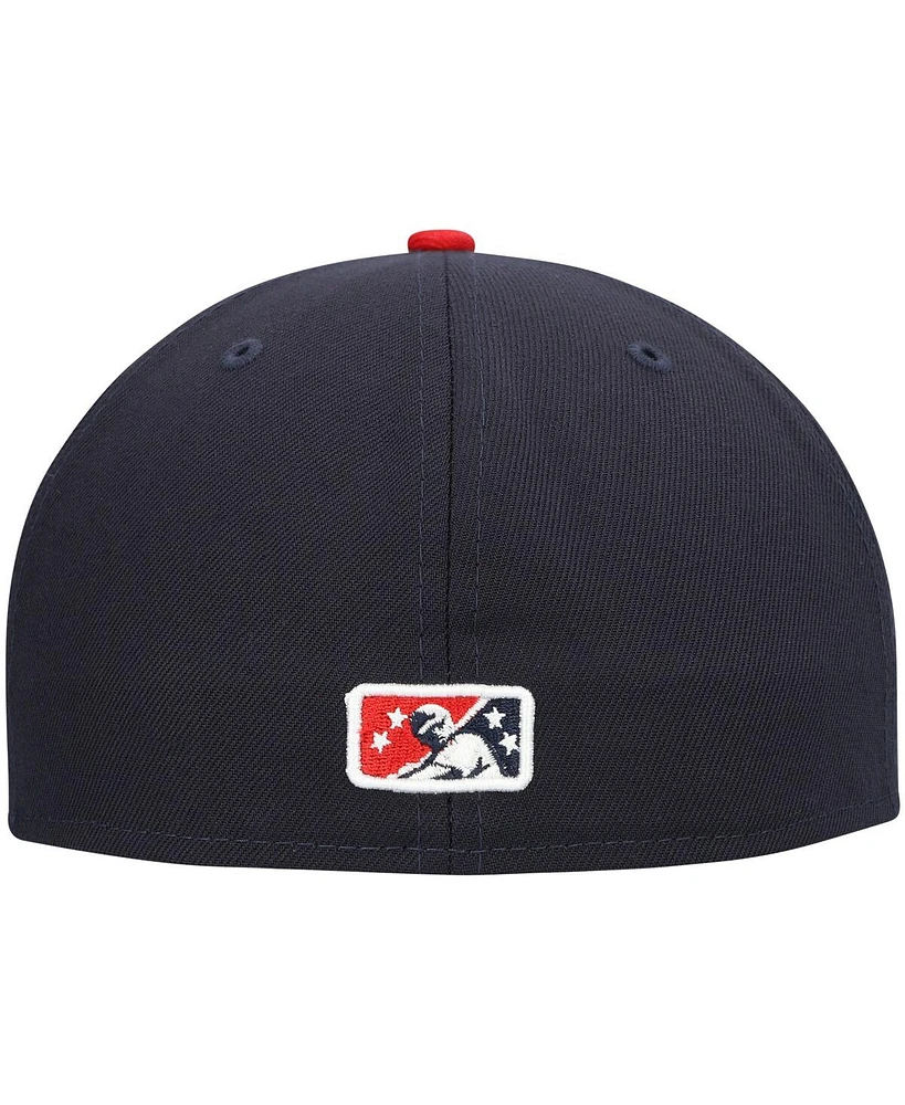 Men's New Era Navy New Hampshire Fisher Cats Authentic Collection Road 59FIFTY Fitted Hat