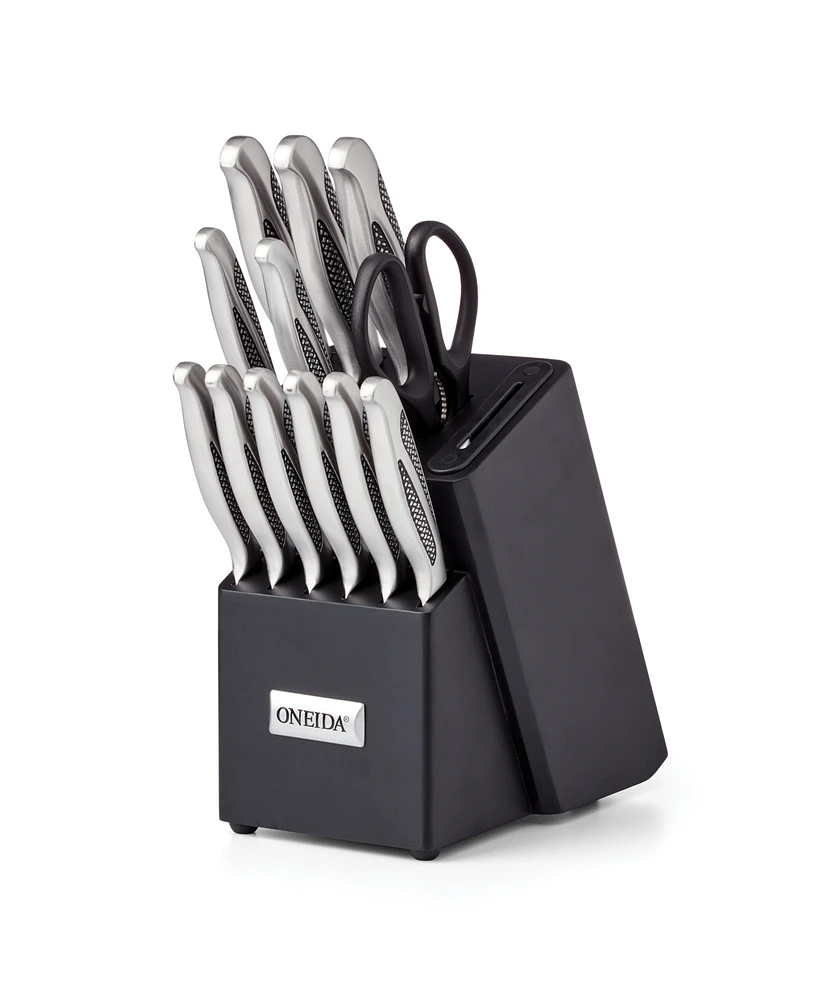 Oneida Stainless Steel 14 Piece Cutlery Block with Built-in Sharpener Set