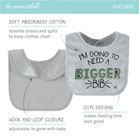 The Peanutshell Baby Boys Terry Bibs Boys, 20 Pack for Feeding, Teething, or Drooling, Hello Sunshine/Dino