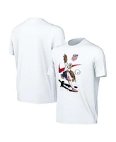 Big Boys and Girls Nike White Usmnt Mascot T-shirt
