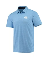 Men's Columbia Carolina Blue North Carolina Tar Heels Tech Trail Omni-Shade Polo Shirt