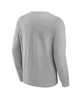 Men's Fanatics Heathered Gray Philadelphia 76ers True Classics Vint Pullover Sweatshirt
