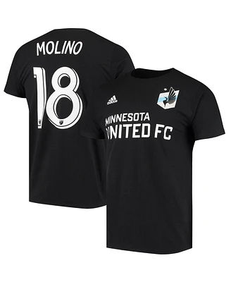 Men's adidas Kevin Molino Black Minnesota United Fc Go To Name and Number T-shirt