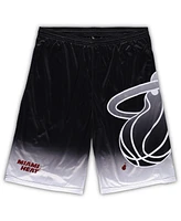 Men's Fanatics Black Miami Heat Big and Tall Graphic Shorts