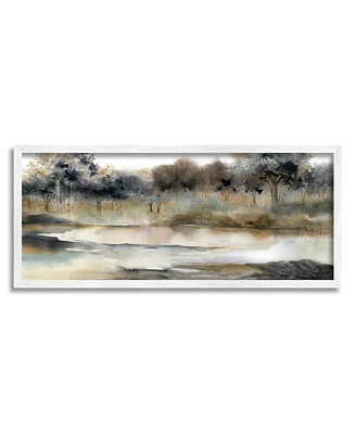 Stupell Industries Trees By Lakeside Landscape Framed Giclee Art, 10" x 1.5" x 24"