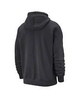 Men's Nike Anthracite Brooklyn Nets Courtside Versus Stitch Split Pullover Hoodie