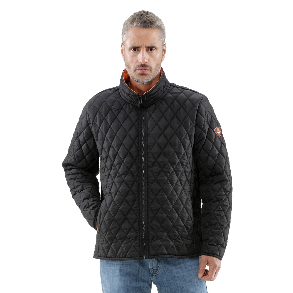 RefrigiWear Big & Tall Lightweight Diamond Quilted Jacket Versatile Fall Jacket, Warm Layered Outerwear