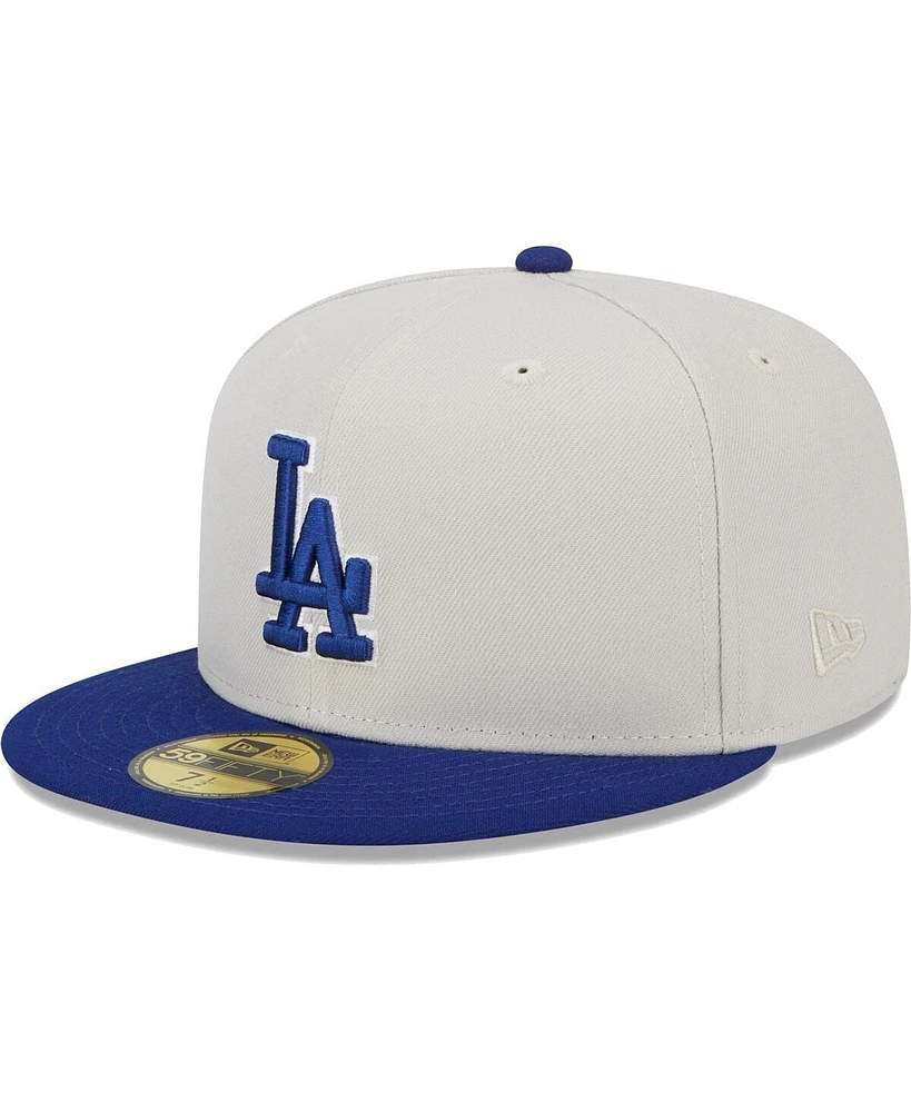 Men's New Era Gray, Royal Los Angeles Dodgers World Class Back Patch 59FIFTY Fitted Hat