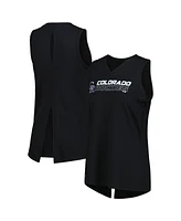 Women's LevelWear Black Colorado Rockies Paisley Chase V-Neck Tank Top