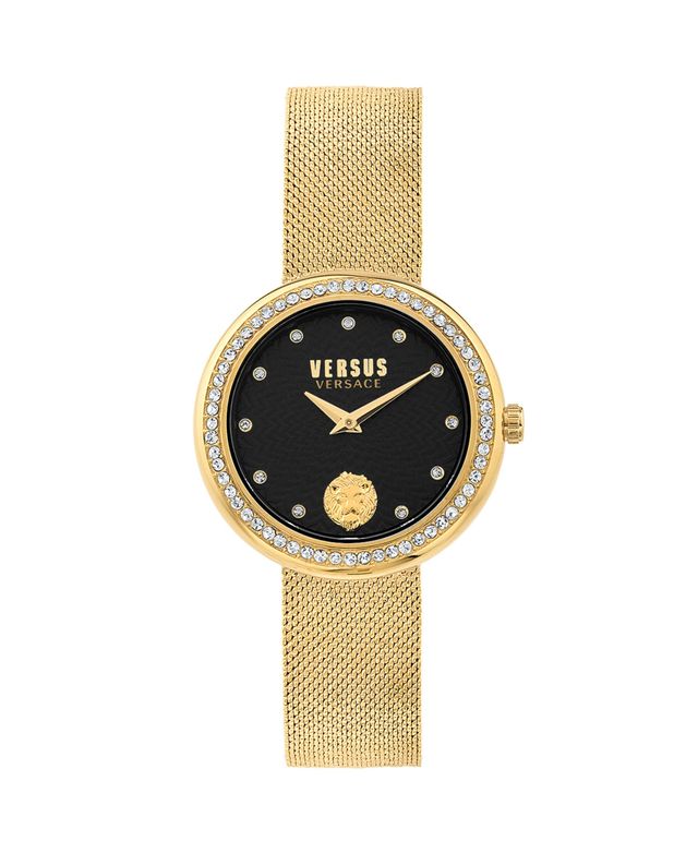 Versus Versace Women's Two-Hand Quartz Lea Gold-Tone Stainless Steel Bracelet 35mm